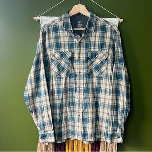 Kühl Blue Dillingr Flannel Shirt Medium